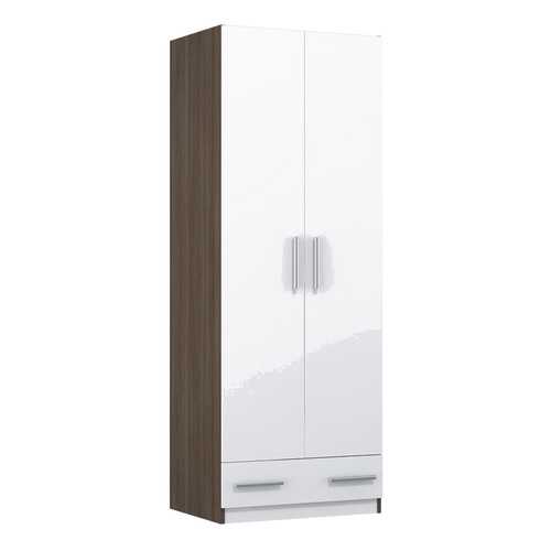 Детский шкаф двухсекционный Polini kids Simple c 1 ящиком, трюфель-белый в Дочки и Сыночки