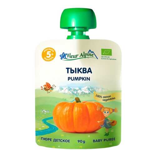 Пюре овощное Fleur Alpine Тыква с 5 мес. 90 г в Дочки и Сыночки