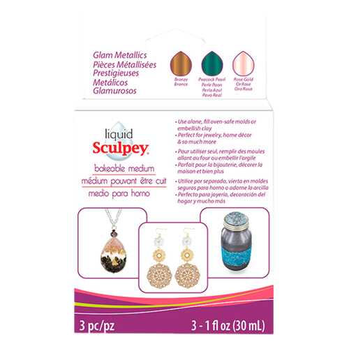 Декоративный гель Sculpey Liquid Sculpey Multipack ALS 90 мл Glam Metallics ALS-GLM1 в Дочки и Сыночки