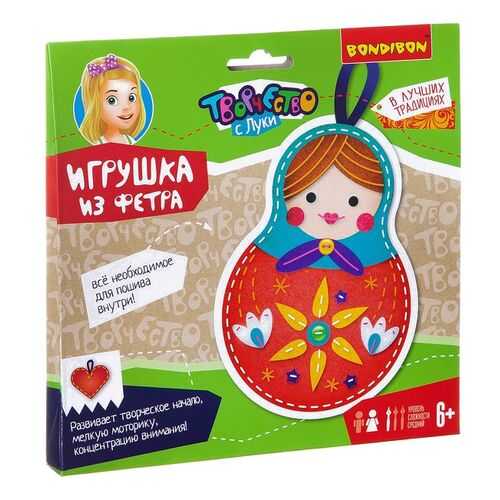 Игрушка из фетра Bondibon Творчество с Луки Матрешка в Дочки и Сыночки