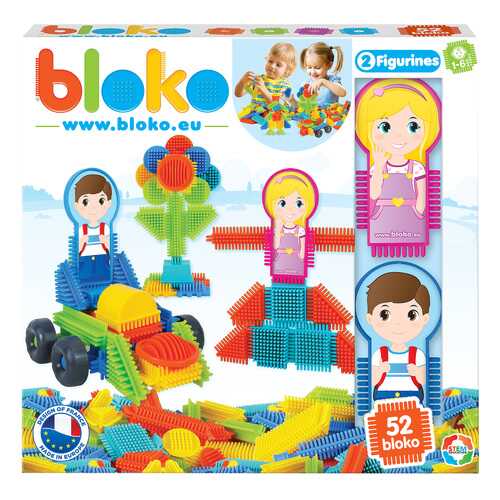 Игольчатый конструктор Bloko. 50 деталей + 2 человечка (семья) в Дочки и Сыночки