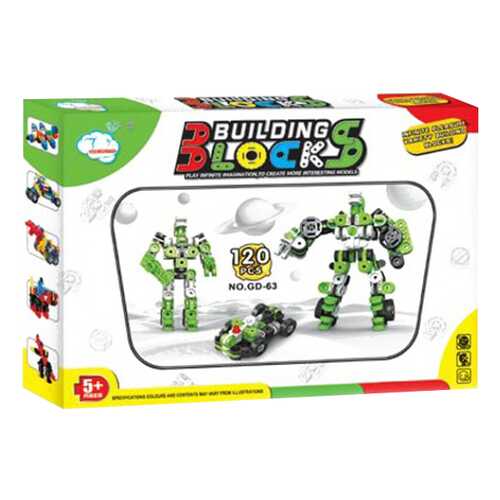 Конструктор Building Blocks зеленый 120 деталей Gratwest Г79337 в Дочки и Сыночки