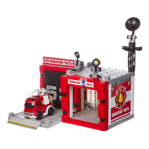 Конструктор Yako Toys пожарная часть с инерционной машиной, с отверткой 67 деталей в Дочки и Сыночки