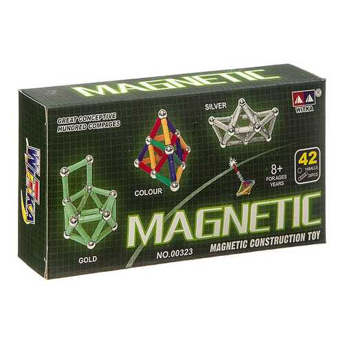 Магнитный конструктор MAGNETIC, золото, 42 детали в Дочки и Сыночки