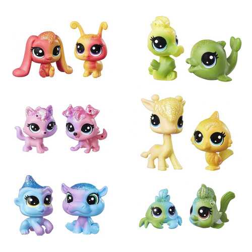 Игровой набор Littlest Pet Shop Hasbro Радужная колллекция 2 радужных пета C0794 в Дочки и Сыночки