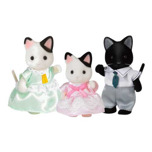 Игровой набор Sylvanian Families Семья Черно-белых котов (3 фигурки) в Дочки и Сыночки