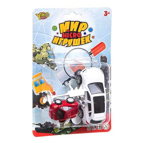 Набор машинок с дорожными знаками Yako Toys серия Мир micro Игрушек арт.M7736. в Дочки и Сыночки