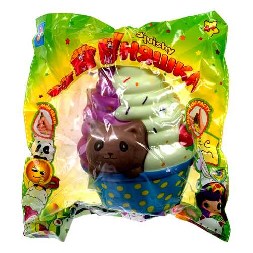 Игрушка-антистресс Мммняшка Squishy - Мороженое с котенком 1TOY в Дочки и Сыночки