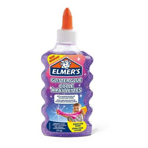 Клей для слайма Elmers Glitter glue фиолетовый 177 мл в Дочки и Сыночки