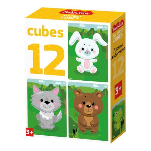 Кубики Лесные животные (без обклейки) 12 шт BABY TOYS в Дочки и Сыночки