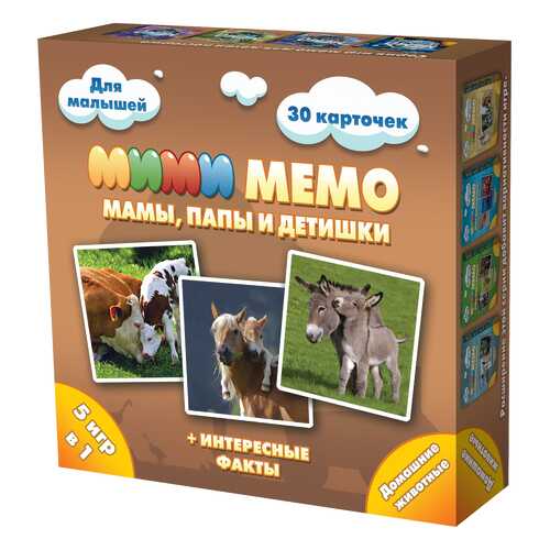 Дидактическая игра Нескучные Игры Ми-Ми-Мемо Домашние Животные Арт.8051/36 в Дочки и Сыночки