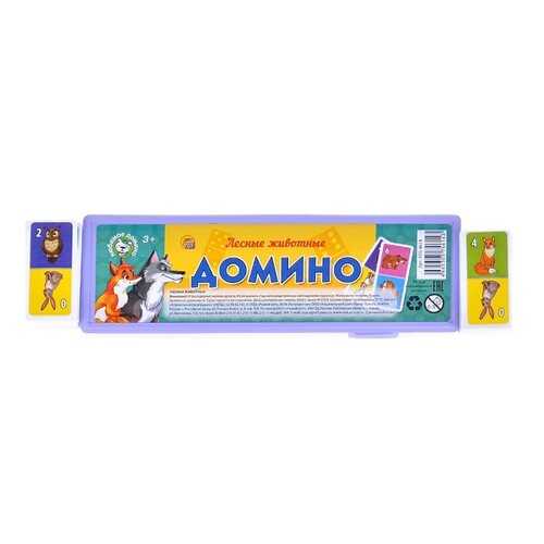 Домино Рыжий кот Лесные животные пластиковое в пластиковом футляре ИН-4614 в Дочки и Сыночки