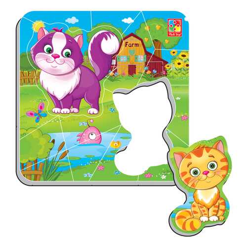Магнитные пазлы Vladi Toys Котики в Дочки и Сыночки