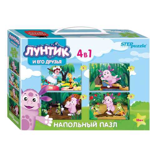Пазл Лунтик 4 в 1 30 элем. Step Puzzle Baby Step 70153 в Дочки и Сыночки