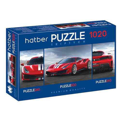 Пазлы Premium. Triptych. Super car, 1020 элементов, 3 картинки в Дочки и Сыночки