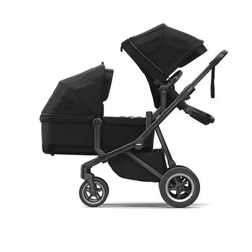 Коляска Thule Sleek + люлька, черный цвет, с черной рамой в Дочки и Сыночки