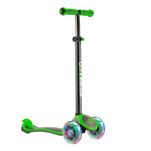 Самокат трехколесный Y-SCOO Globber Primo Plus Titanium neon green в Дочки и Сыночки