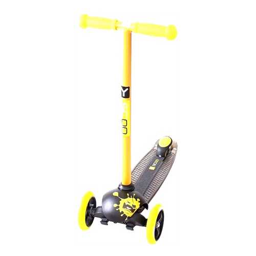 Самокат трехколесный Y-SCOO RT Trio Diamond 120 Monsters 1 5866 yellow zerro в Дочки и Сыночки