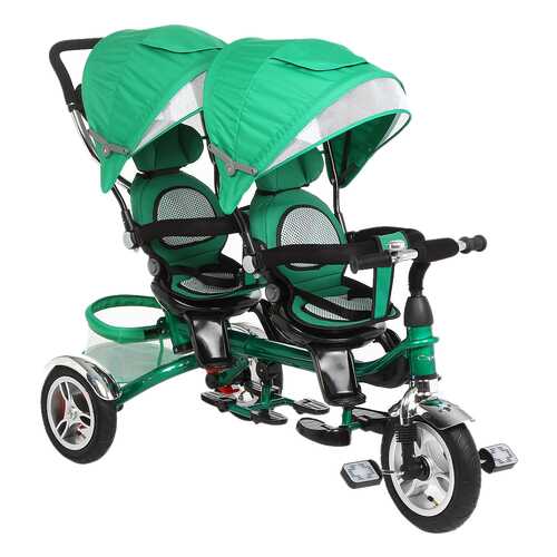 Велосипед трехколесный Capella Twist Trike 360 для двойни зеленый в Дочки и Сыночки