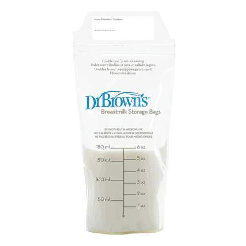 Пакеты для хранения грудного молока Dr. Brown's 180 мл 25 шт. в Дочки и Сыночки