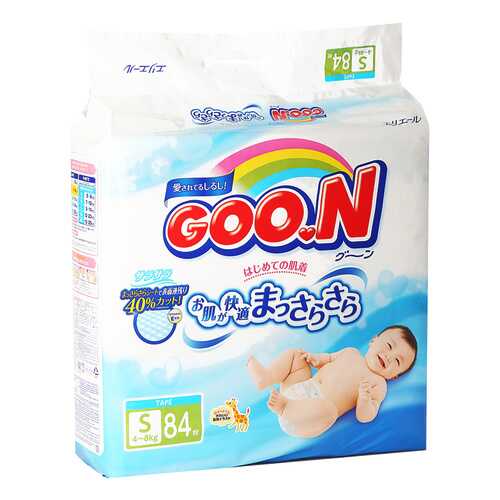 Подгузники Goon S (4-8 кг), 84 шт. в Дочки и Сыночки