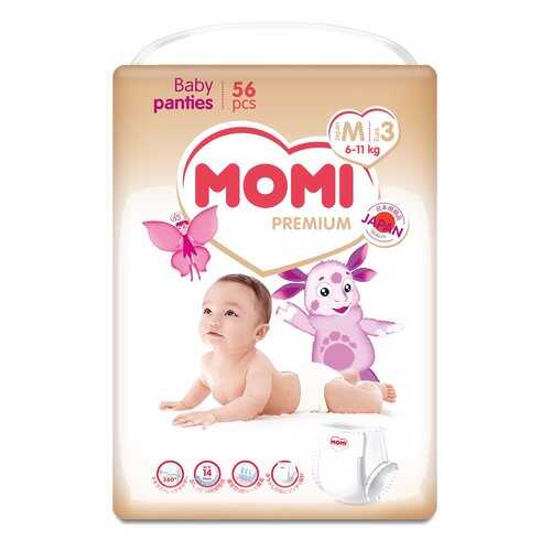 Подгузники-трусики MOMI Premium M (6-11 кг), 56 шт. в Дочки и Сыночки
