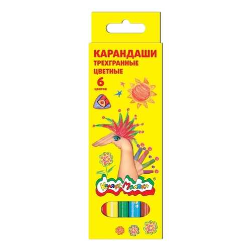 Набор цветных карандашей Каляка-Маляка 6 цв. трехгранные с заточкой 3+ в Дочки и Сыночки