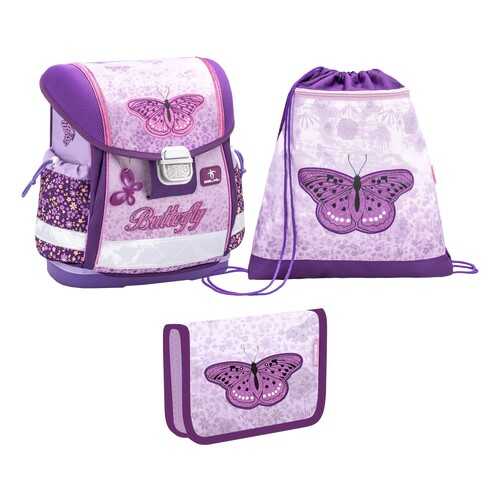 Ранец детский Belmil Classy Shiny Butterfly с мешком для обуви и пеналом в Дочки и Сыночки